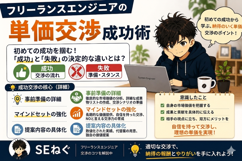 フリーランスエンジニアが単価交渉に初めて成功した話