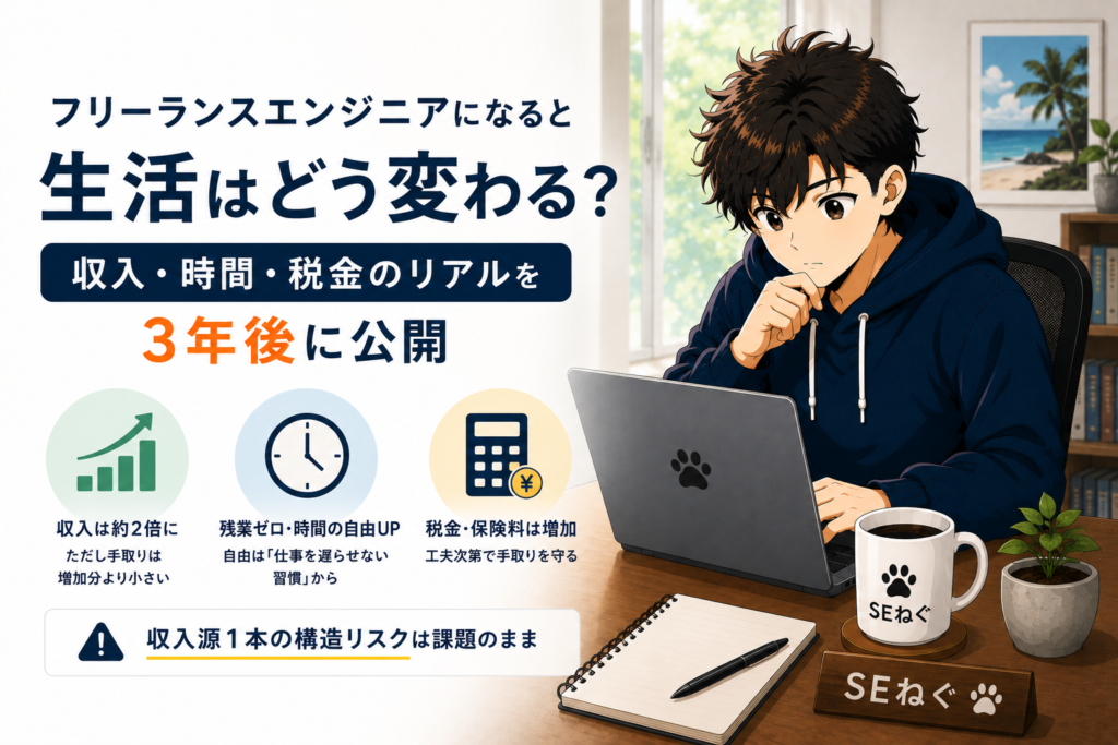 フリーランスエンジニアになると生活はどう変わる？