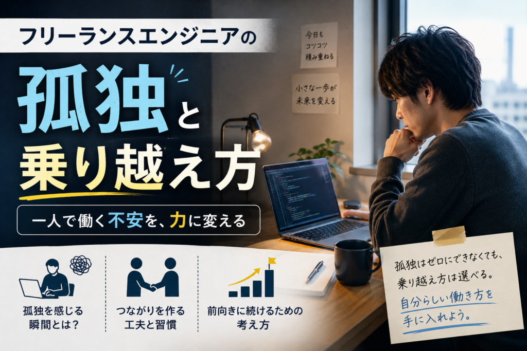 フリーランスエンジニアの孤独と乗り越え方
