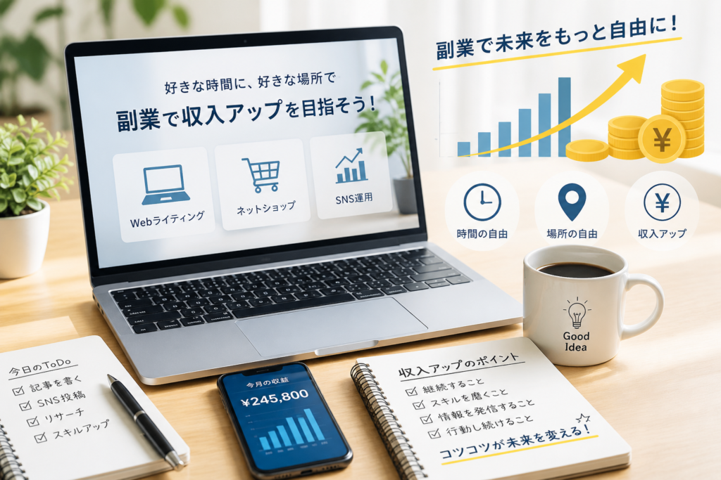 副業で収入UPを目指す