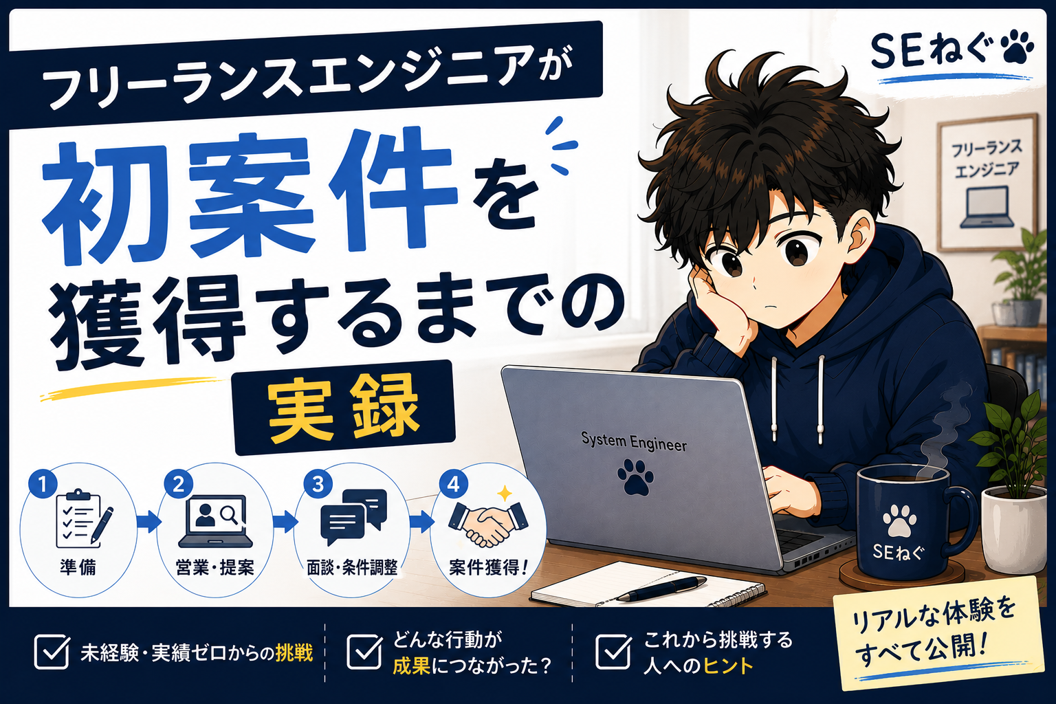 フリーランスエンジニアが初案件を獲得するまでの実録